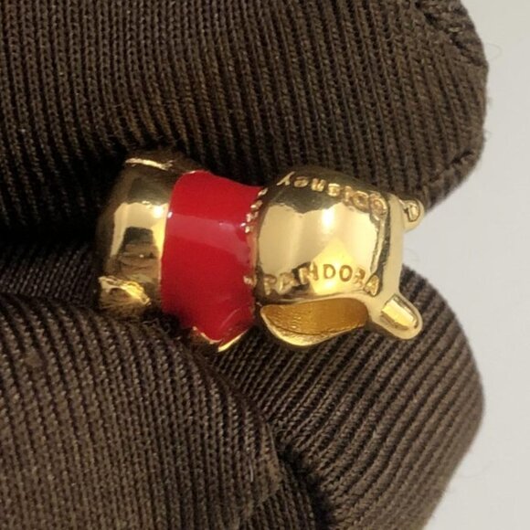 Disney Pandora Winnie the Pooh Bear Charm Gold plated - Picture 13 of 13